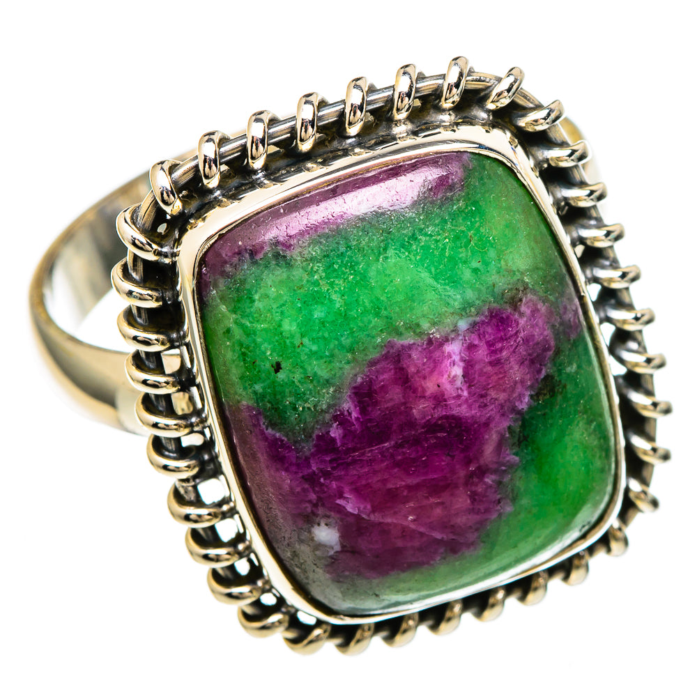 Ruby Zoisite Rings handcrafted by Ana Silver Co - RING99920