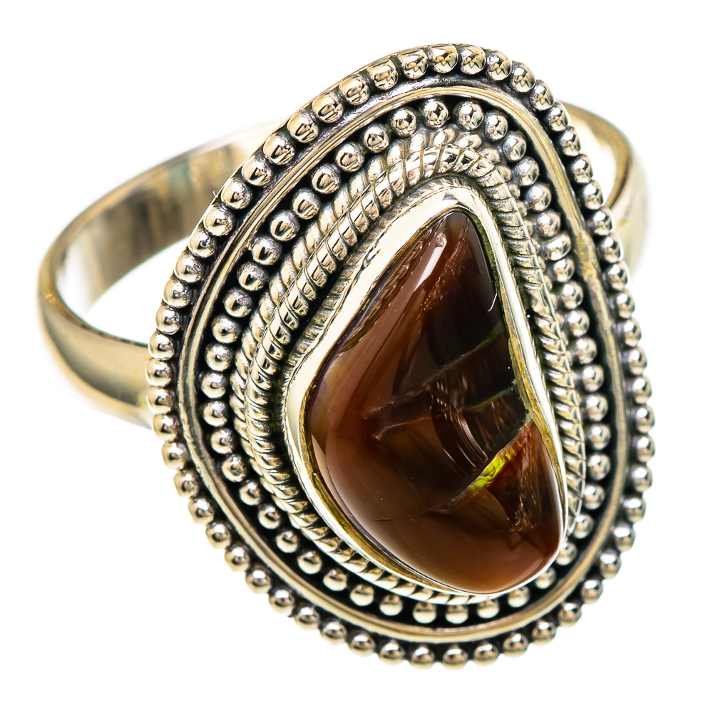 Mexican Fire Agate Rings handcrafted by Ana Silver Co - RING99921 - Photo 2