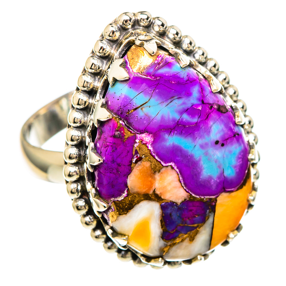 Spiny Oyster Turquoise Rings handcrafted by Ana Silver Co - RING99934