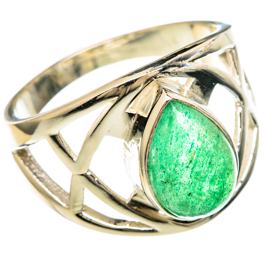 Green Aventurine Rings handcrafted by Ana Silver Co - RING99956