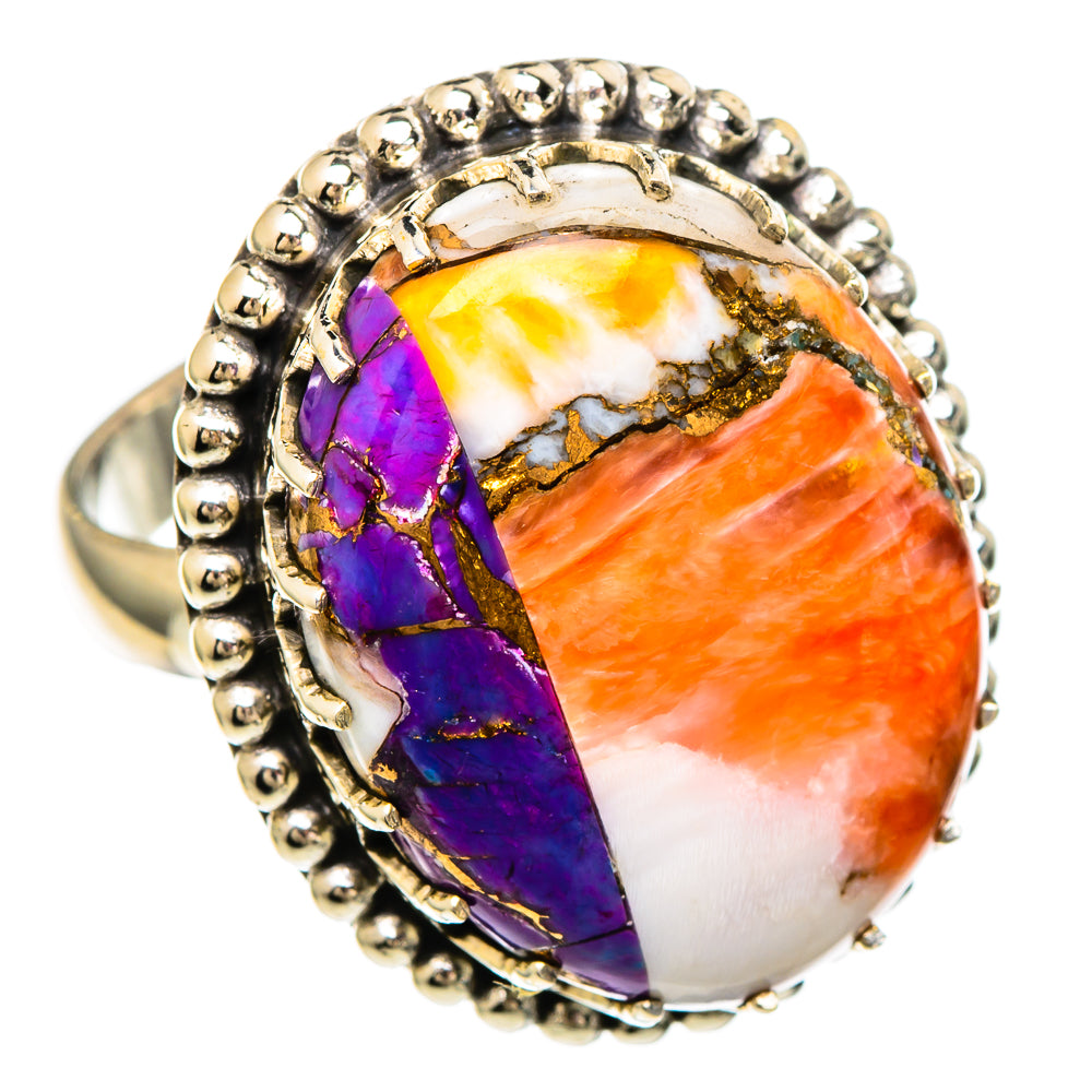 Spiny Oyster Turquoise Rings handcrafted by Ana Silver Co - RING99982