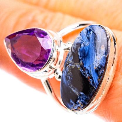 Large Pietersite, Amethyst Ring Size 10.25 (925 Sterling Silver) RING136760