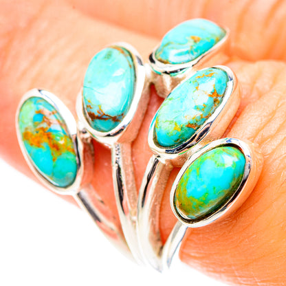 Blue Copper Composite Turquoise Ring Size 7.25 (925 Sterling Silver) RING136665