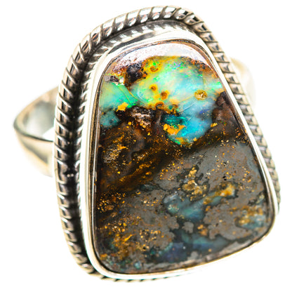 Australian Boulder Opal Ring Size 7.75 (925 Sterling Silver) RING136310