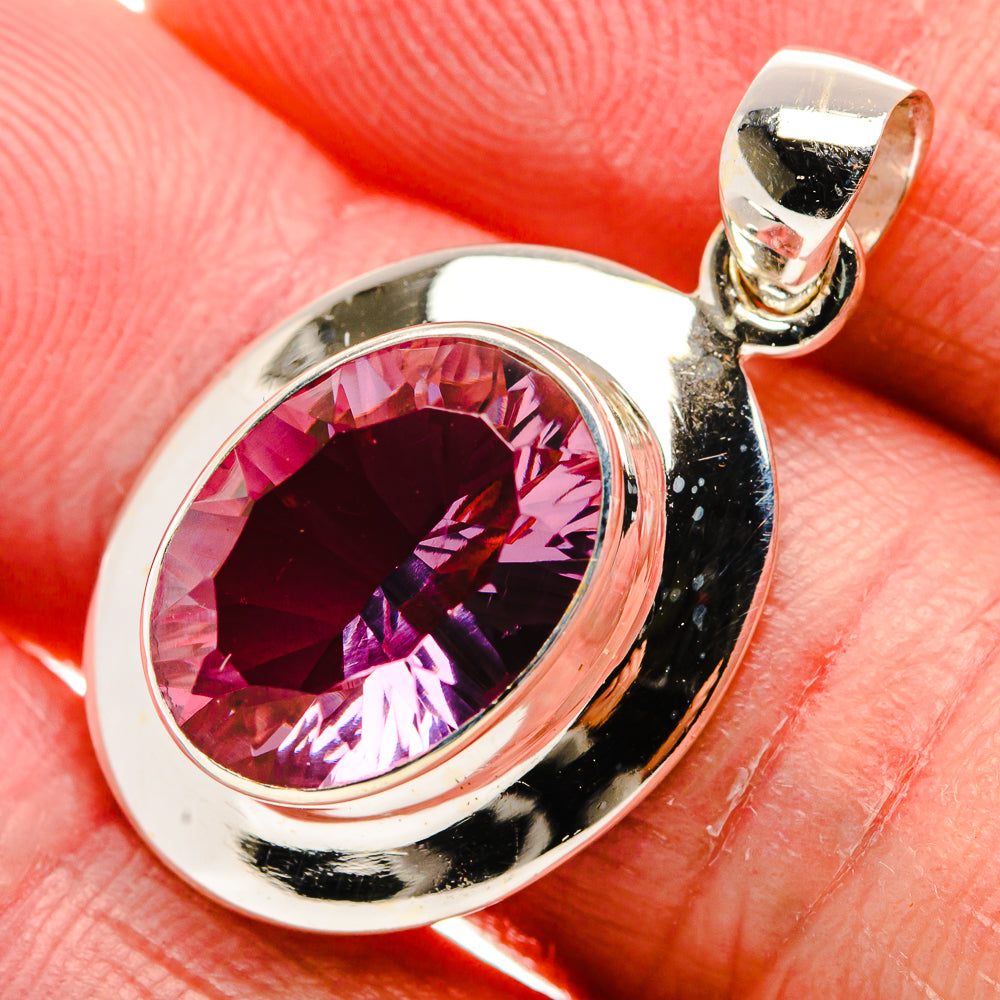 Faceted Amethyst Pendant 1 1/4" (925 Sterling Silver) PD37344