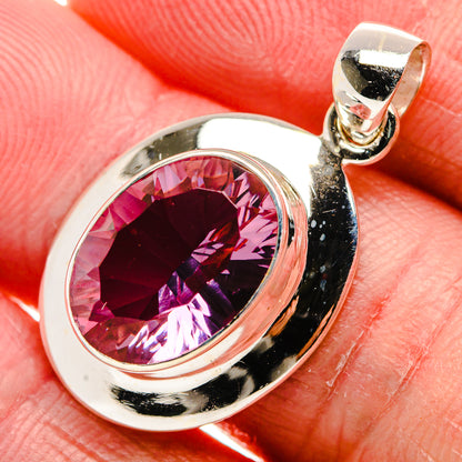 Faceted Amethyst Pendant 1 1/4" (925 Sterling Silver) PD37344