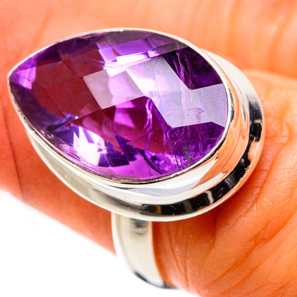 Ana Silver Co Faceted Amethyst Ring Size 6.25 (925 Sterling Silver)