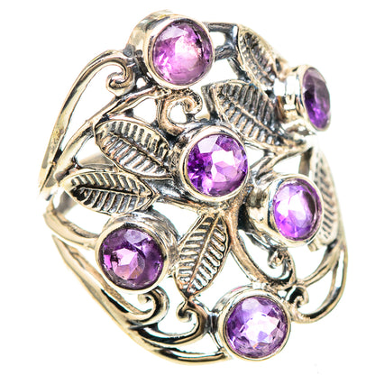Faceted Amethyst 925 Sterling Silver Ring Size 6.25 (925 Sterling Silver) RING137251