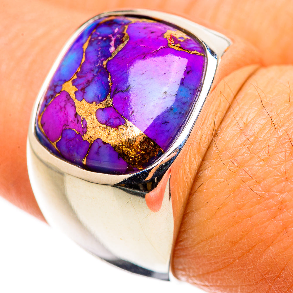 Purple Copper Composite Turquoise Ring Size 7.5 (925 Sterling Silver) RING134682