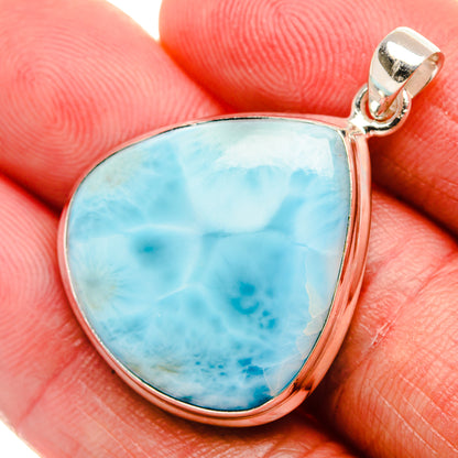 Larimar Pendant 1 1/2" (925 Sterling Silver) PD37568