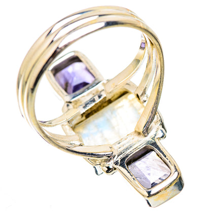 Rainbow Moonstone, Tanzanite Ring Size 8.5 (925 Sterling Silver) RING135803