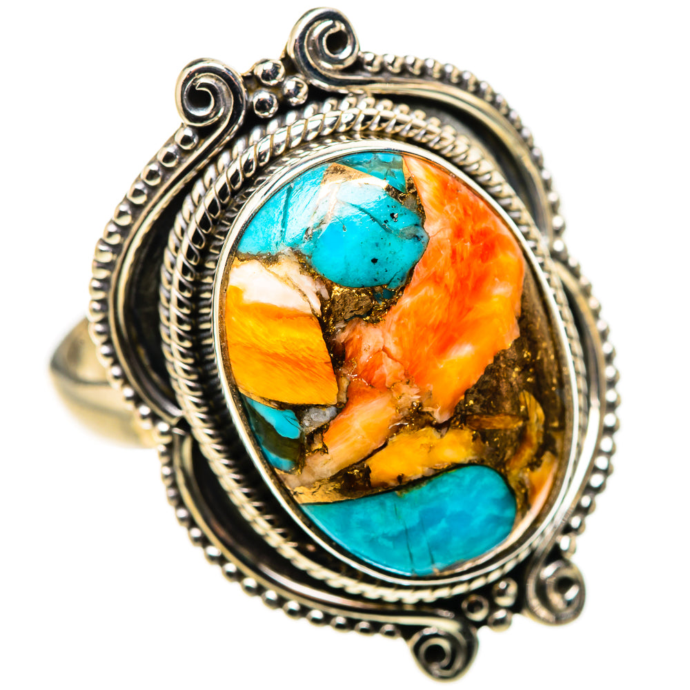 Spiny Oyster Turquoise Ring Size 10.75 (925 Sterling Silver) RING134668
