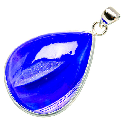 Blue Geode Pendant 2" (925 Sterling Silver) PD36846