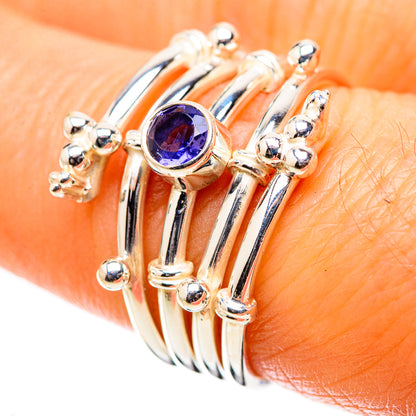 Ana Silver Co Faceted Tanzanite, Rainbow Moonstone Ring Size 7.5 (925 Sterling Silver)