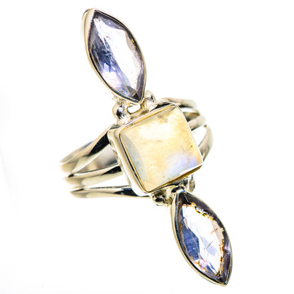 Rainbow Moonstone, Tanzanite Ring Size 7.25 (925 Sterling Silver) RING134611