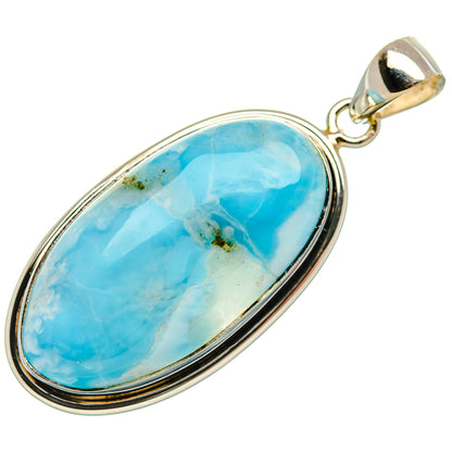 Larimar Pendant 1 3/4" (925 Sterling Silver) PD37374