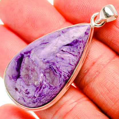 Charoite Pendant 2" (925 Sterling Silver) PD37549