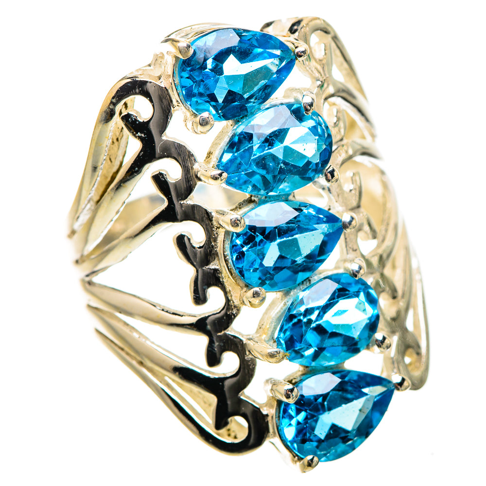 Blue Topaz Ring Size 6.25 (925 Sterling Silver) RING135478