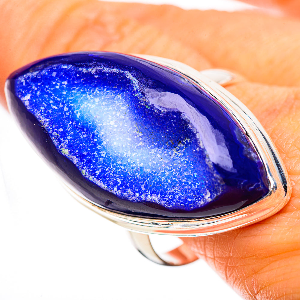 Ana Silver Co Huge Blue Window Agate Ring Size 11.25 (925 Sterling Silver)