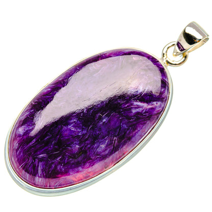 Charoite Pendant 2" (925 Sterling Silver) PD37495