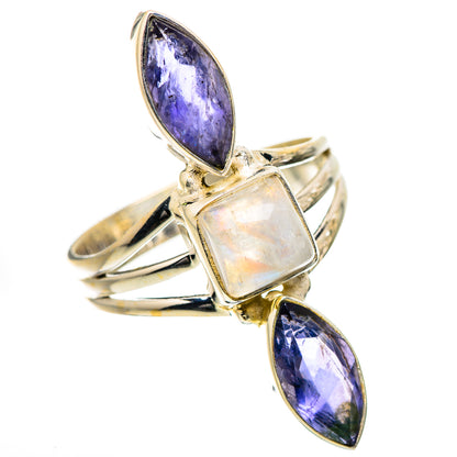 Rainbow Moonstone, Tanzanite Ring Size 10.5 (925 Sterling Silver) RING135538