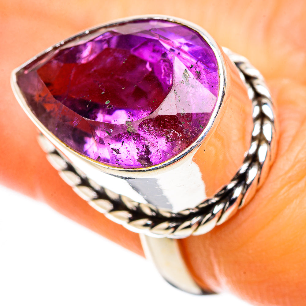 Ana Silver Co Faceted Amethyst Ring Size 6.25 (925 Sterling Silver)