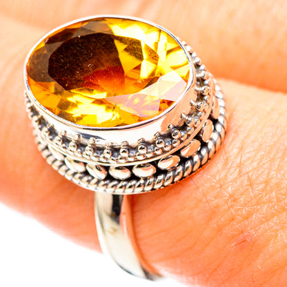 Faceted Citrine 925 Sterling Silver Ring Size 8.25 (925 Sterling Silver) RING137214