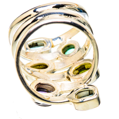 925 sterling silver ring underside with prongs and gemstone settings