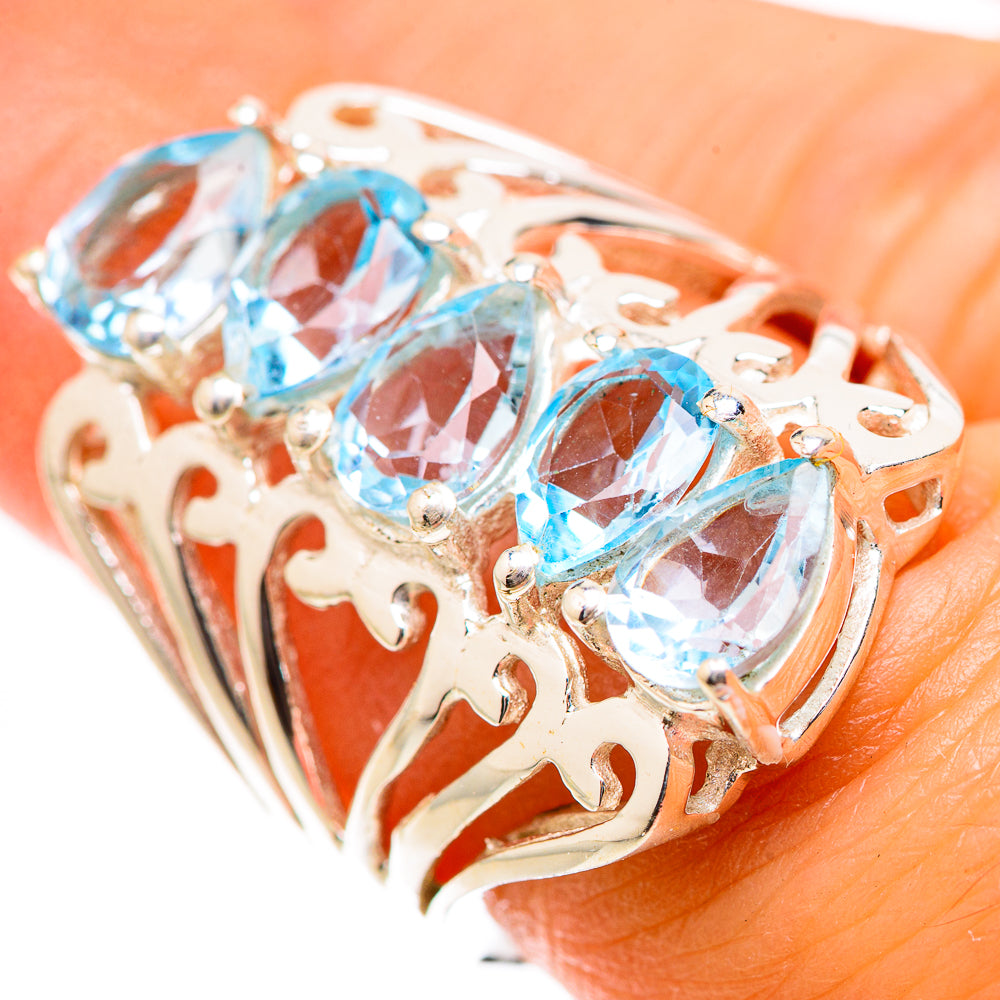 Blue Topaz Ring Size 6 (925 Sterling Silver) RING135452