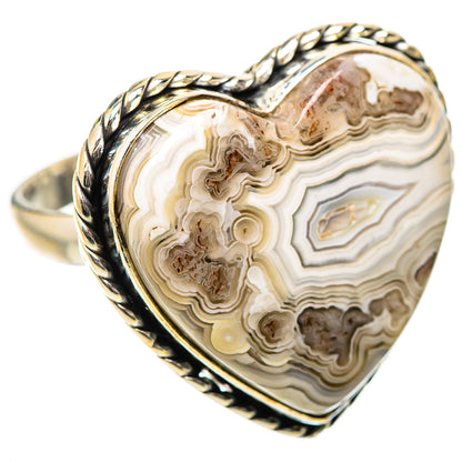 Large Laguna Lace Agate Ring Size 10.75 (925 Sterling Silver) RING135384