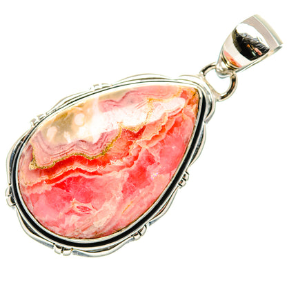Rhodochrosite Pendant 1 3/4" (925 Sterling Silver) PD36293