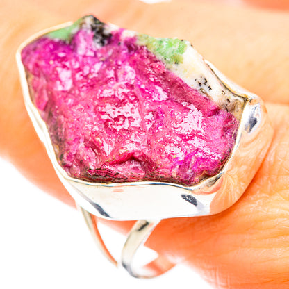 Large Rough Ruby Zoisite Ring Size 11 (925 Sterling Silver) RING137127