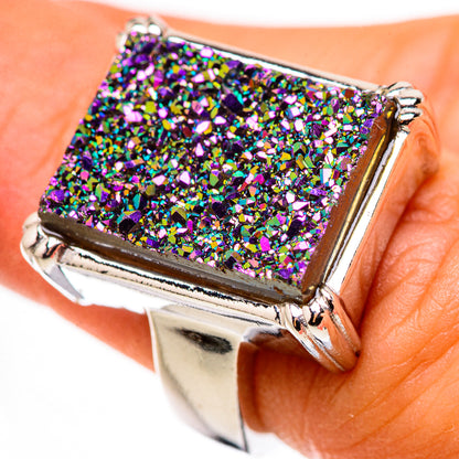Titanium Druzy Ring Size 12.5 (925 Sterling Silver) RING134614