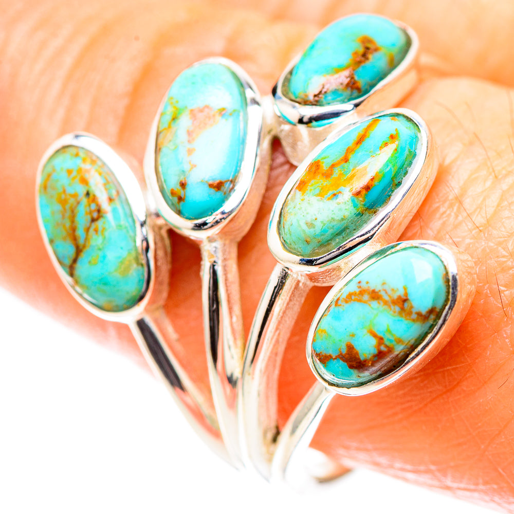 Blue Copper Composite Turquoise Ring Size 9.25 (925 Sterling Silver) RING136704