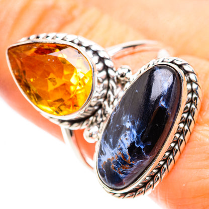 Large Pietersite, Citrine Ring Size 9 (925 Sterling Silver) RING136762