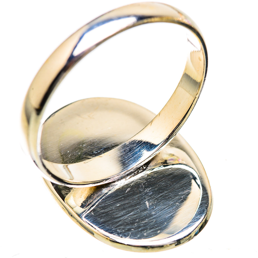 Large Green Moonstone Ring Size 12.25 (925 Sterling Silver) RING135945