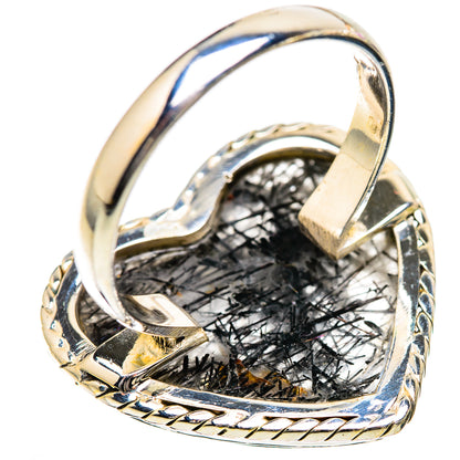 Large Tourmalinated Quartz Ring Size 12 (925 Sterling Silver) RING135992