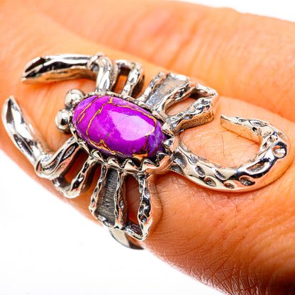 Purple Copper Composite Turquoise Ring Size 7.5 (925 Sterling Silver) RING135672