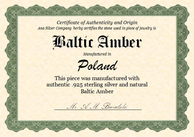 Baltic Amber Pendants handcrafted by Ana Silver Co - PD14337