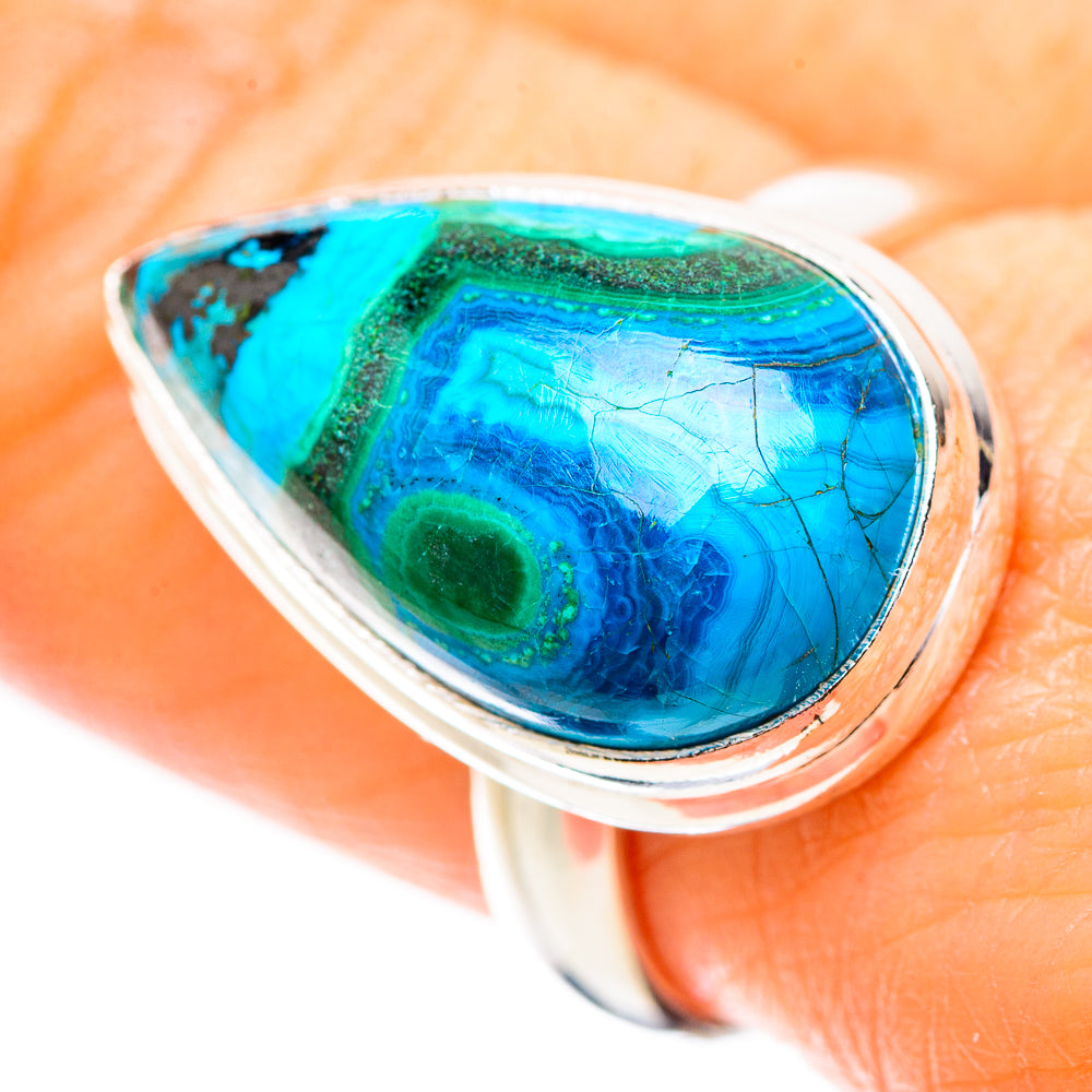 Malachite In Chrysocolla Ring Size 8.5 (925 Sterling Silver) RING135294