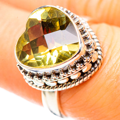 Faceted Citrine Ring Size 7.25 (925 Sterling Silver) RING136859