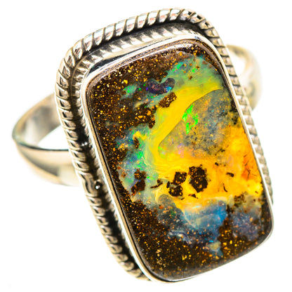Boulder Opal 925 Sterling Silver Ring Size 10.5 (925 Sterling Silver) RING137234