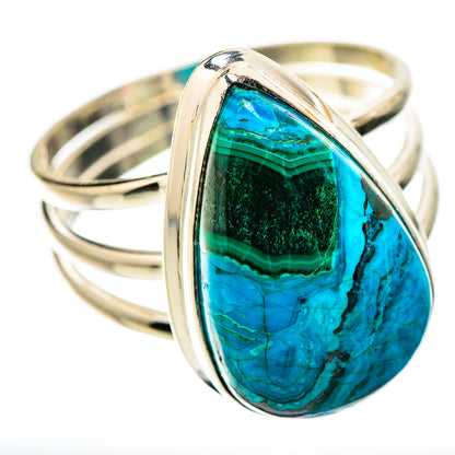 Ana Silver Co Large Malachite In Chrysocolla Ring Size 13.25 (925 Sterling Silver)