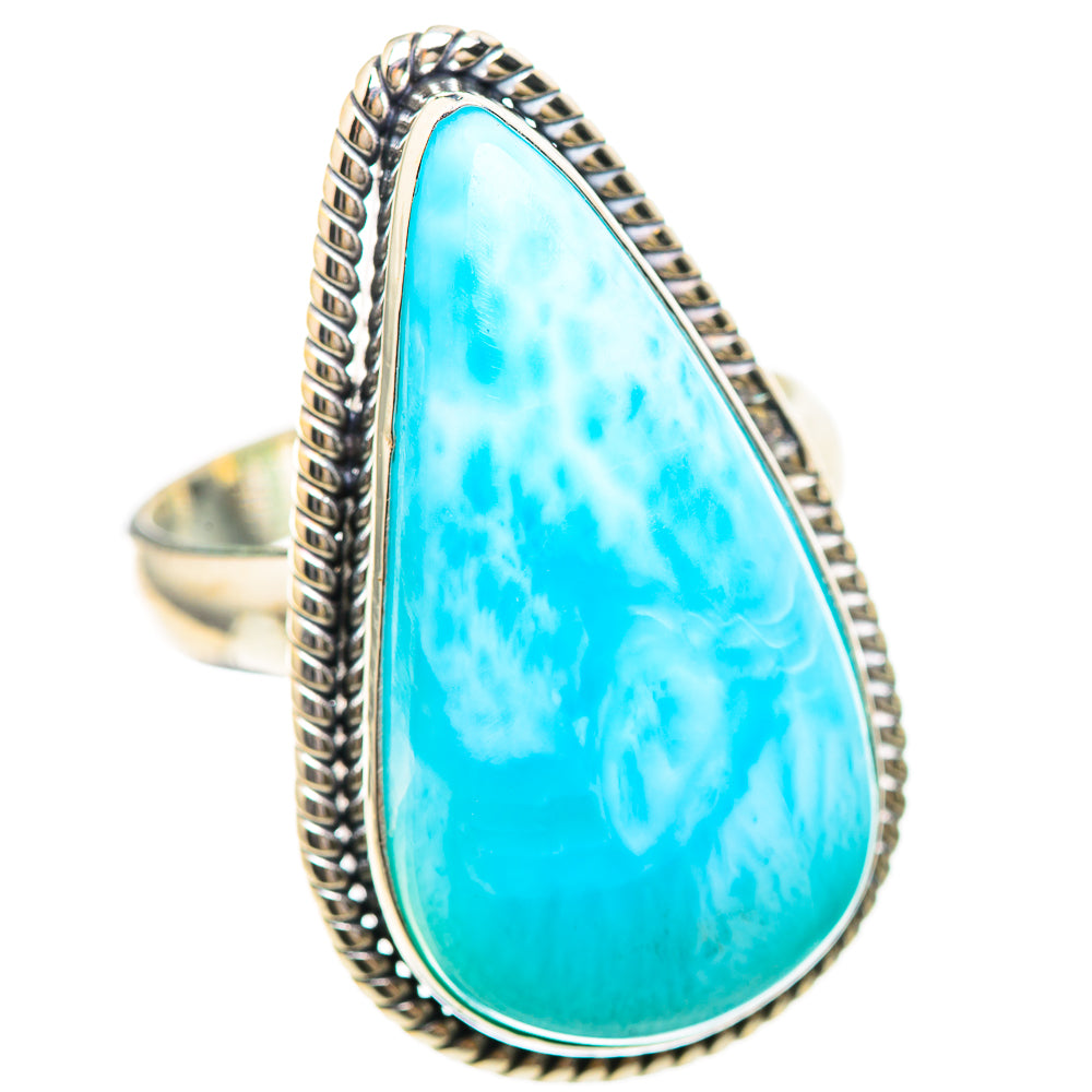 Large Larimar Ring Size 7 (925 Sterling Silver) RING136342