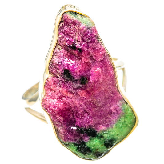 Large Rough Ruby Zoisite 925 Sterling Silver Ring Size 11 (925 Sterling Silver) RING137580