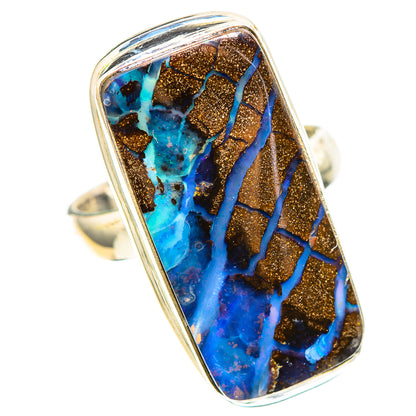 Large Australian Boulder Opal Ring Size 6.75 (925 Sterling Silver) RING136937