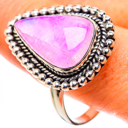 Large Pink Moonstone Ring Size 13 (925 Sterling Silver) RING136182