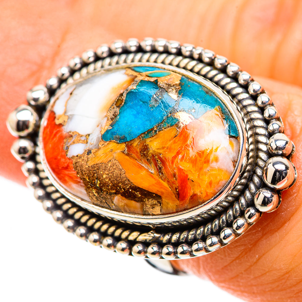 Ana Silver Co Spiny Oyster Turquoise Ring Size 6.25 (925 Sterling Silver)