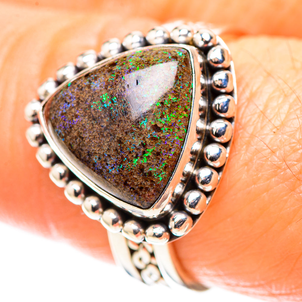 Andamooka Opal Ring Size 8 (925 Sterling Silver) RING136847