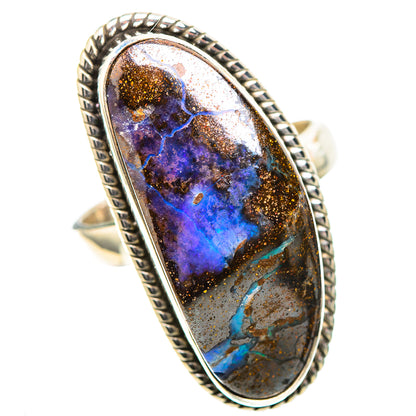 Large Boulder Opal Ring Size 7.5 (925 Sterling Silver) RING136747